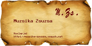 Muzsika Zsuzsa névjegykártya